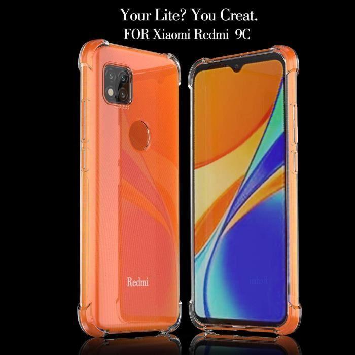 Hülle für Xiaomi Redmi 9C - LuffyShop - Transparente Hülle - Gehärtetes Glas - Bildschirmschutz - Weich
