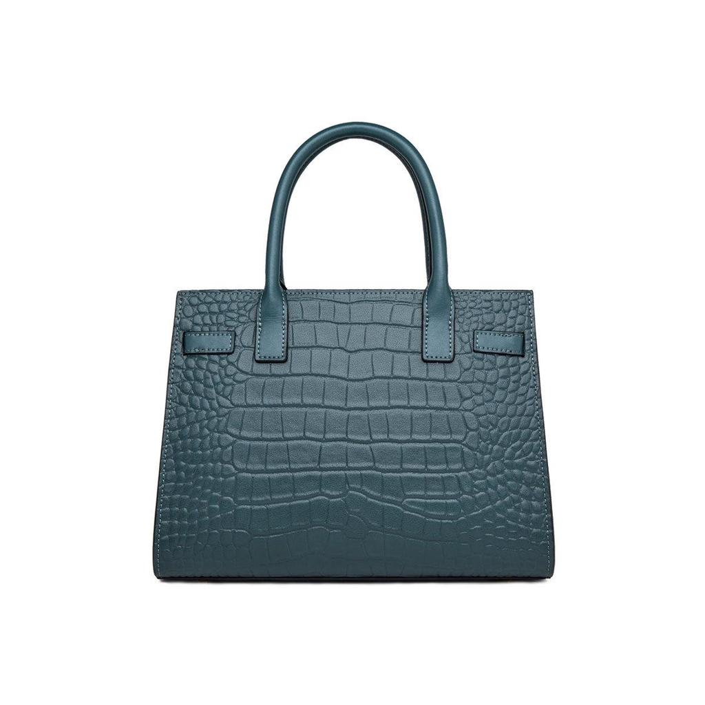 Leopard Print Genuine Leather Women's One-Shoulder Black Handbag 2025 