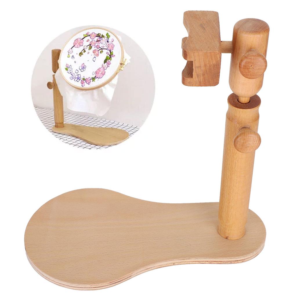Embroidery Frame Holder Wooden Frame Hoop Stand DIY Craft Accessories for Cross Stitch Lover