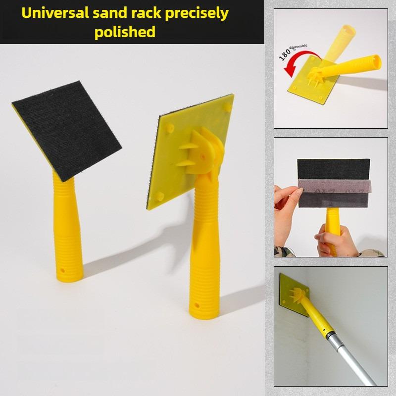 Self Adhesive Sandpaper Holder Durable Handheld Polishing Sander Clip for Woodworking Wall Surface Flocked Strip Abrasive Tools