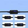 Type C To 5.5x2.5mm Charging Wire With Digital Display 5V 9V 12V 15V 20V Adjustable with 8 Connector Tip for Electronic