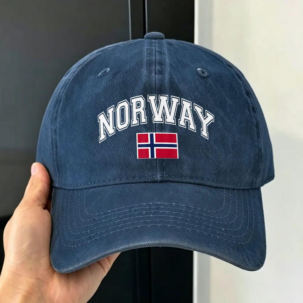 Norvegia Norge Bandiera Norvegese Cappellino da Baseball Casual Kpop Rock Cappellino Trucker Estivo Vendita all'Ingrosso Unisex Adulto yk Cappellini da Baseball Retro