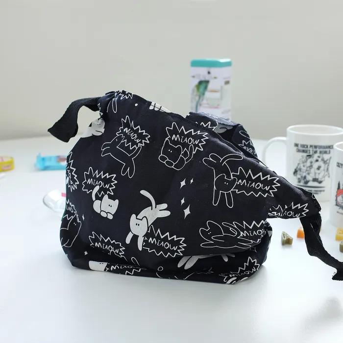 [BFMA P.STUDIO] Miyao Cat Pattern String Tote Bag