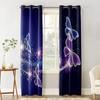 Purple Butterfly Blackout Curtains For Living Room Window Curtains For Bedroom Kitchen Curtains Drapes Blinds