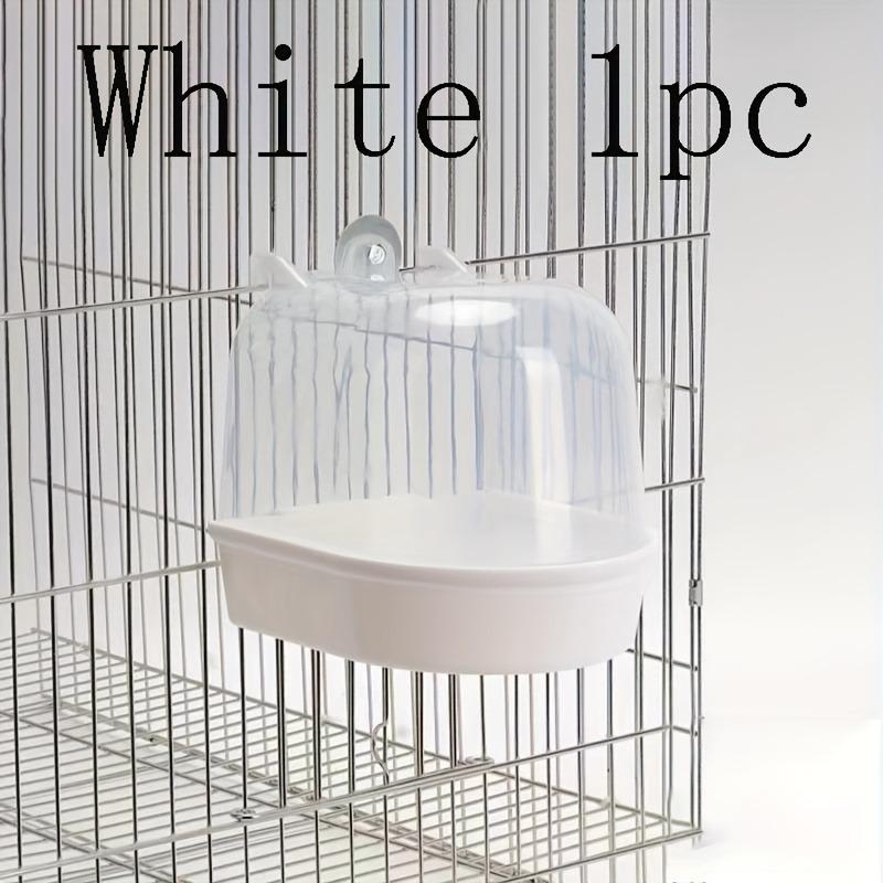 Transparent Bird Bath Tub - Splash-Proof PP Shower for Parrots, Lovebirds & Conures w/ Easy-Grip Handle