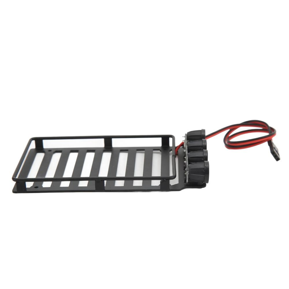 With LED Light RC Roof Rack Part for Axial SCX24 1/24 RC Crawler Car For RC Crawler