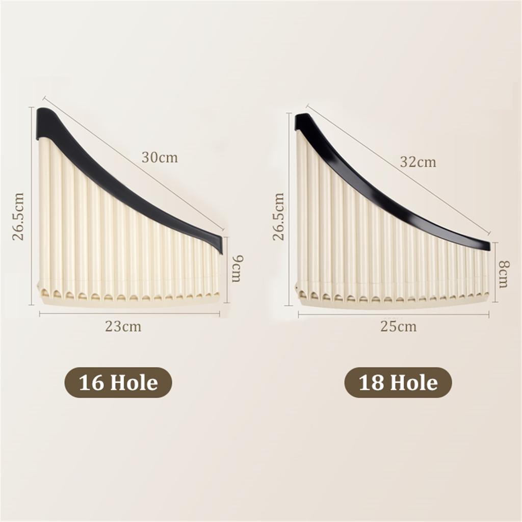 1pc Pan Flute 16/18 Pipes Panpipes AC Tone Tunable Flauta Abs Romanian Base Panflute Professional Pan Pipe Musical Instrument