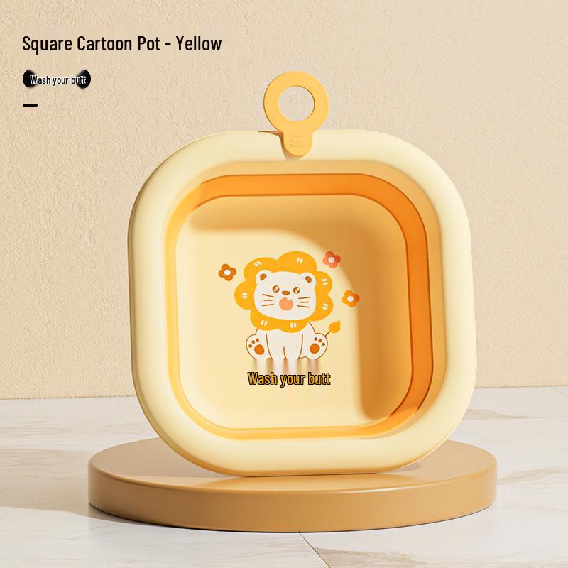 Newborn Portable Foldable Baby Washbasin - Thickened Plastic Infant Basin