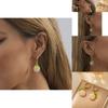 Trendy Geometric Leaf Peach Earrings In Pink For Women Winter 2023 Collection