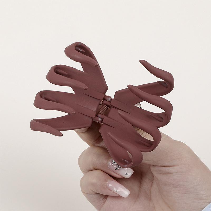 1Pc Fashion Matte Solid Color Women Hair Claw Elegant Claw Clip Girls Hair Barrettes 6*7cm Bun Ponytail Clips Hair Accessories