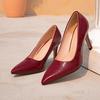 Women's High Heels Burgundy Stiletto High Heels Fashion Party Pointed Simple High Heels
