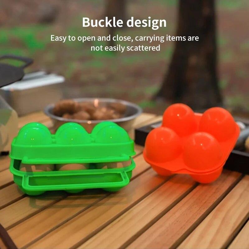 Outdoor 6 Egg Boxes Simulation Egg Tray Portable Camping Egg Protection Box Home Storage Box Fall-proof.