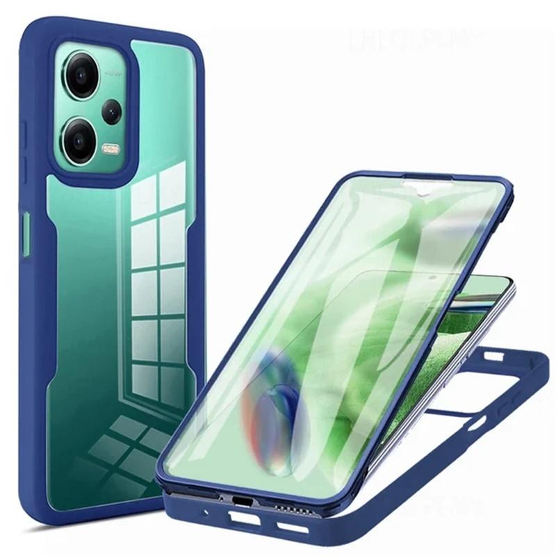 360 Double-sided Clear Phone Case For Xiaomi Redmi Note 13 Pro Plus 13C 4G 5G Shockproof Camera Lens Screen Full Protection Phone Bumper Cover