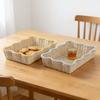 Handmade Woven Paper Rope Storage Basket, Imitation Rattan Household Storage Basket