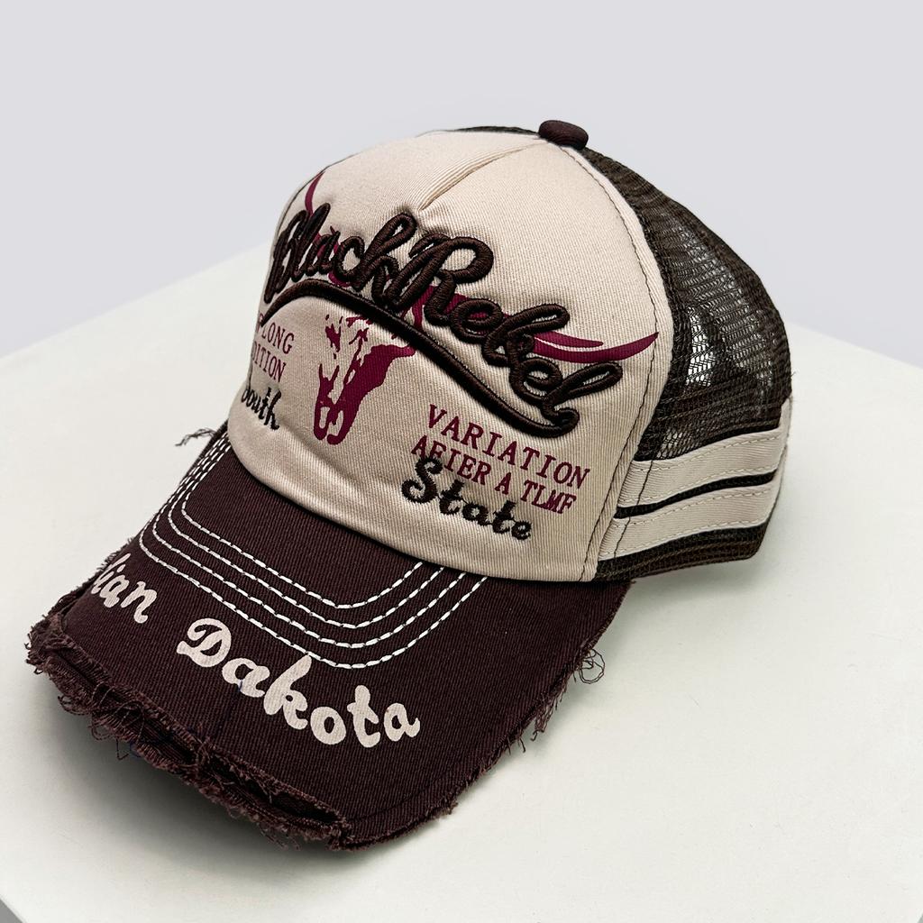 Baseball Stitching Stitched Embroidered Alphabet Mesh Women Men For Neutral Gender Fresh Caps Peaked Hats Sunshade American Style Breathable