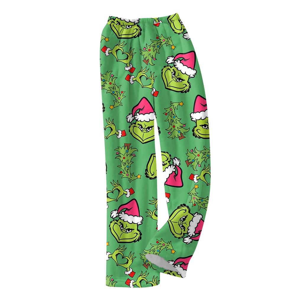 Women  Winter Print Pants Full Length Long Trousers Sports Pants