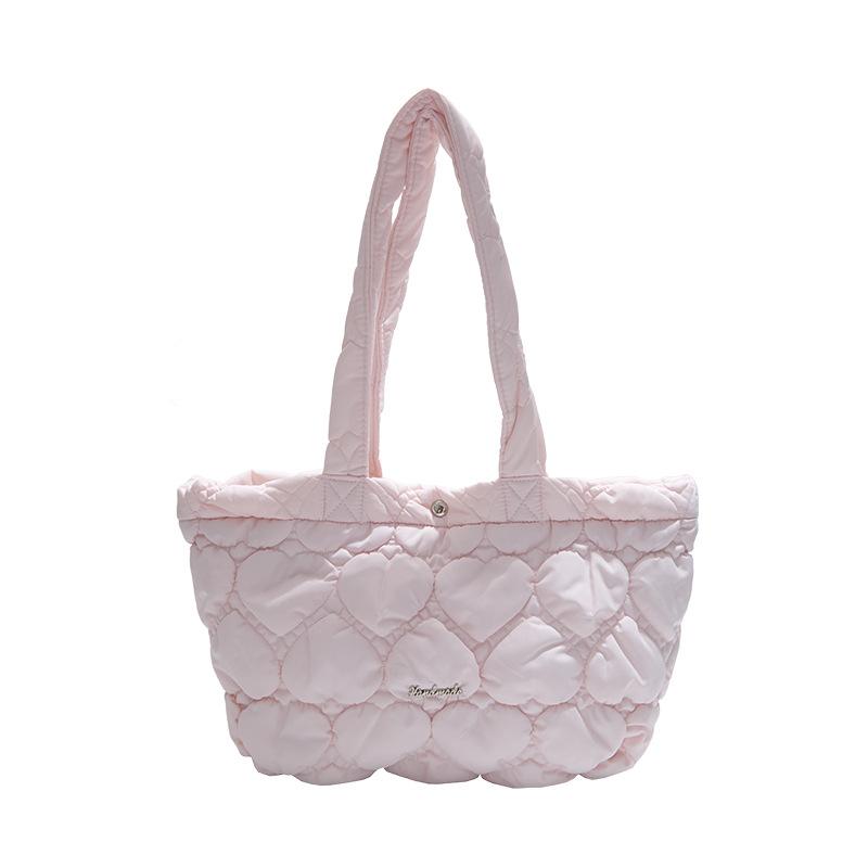 Love Large-capacity Tote Bag 2025 New Down Bag Large-capacity Commuting Niche Design Shoulder Armpit Bag