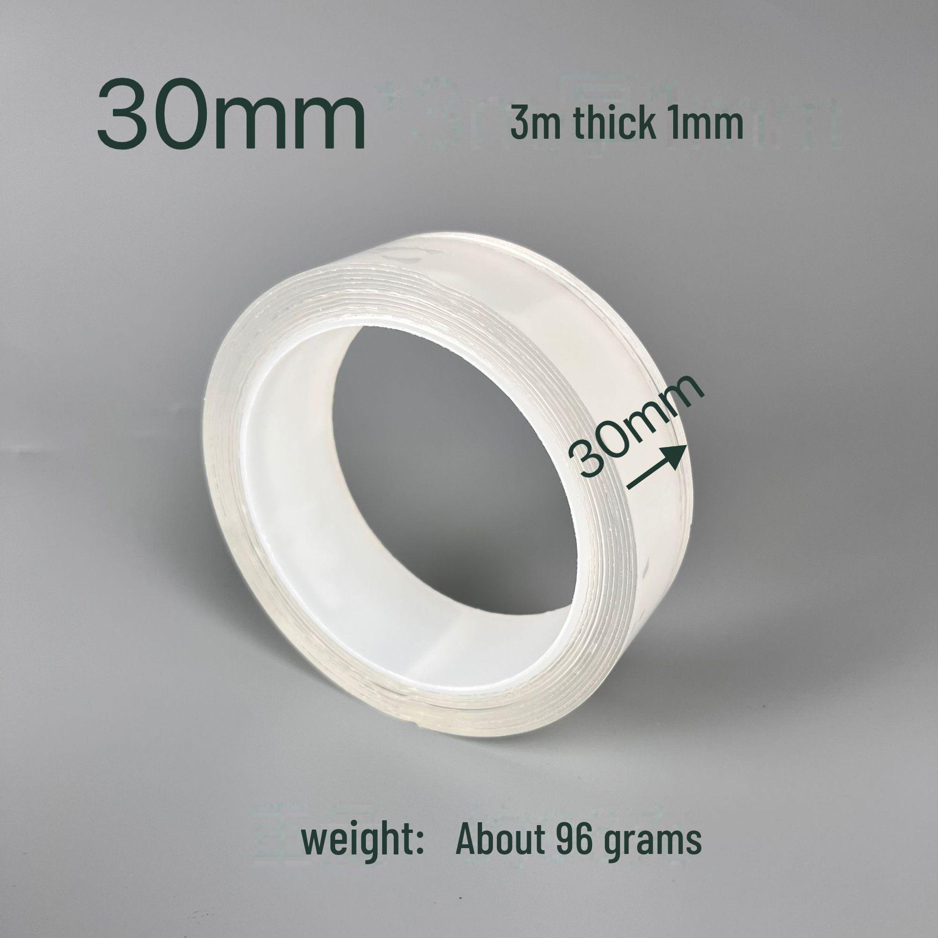 

Акриловая нано двухсторонняя водонепроницаемая прозрачная лента с бесследным клеем для стен и автомобилей 30mm*3m, thickness 1mm прозрачный