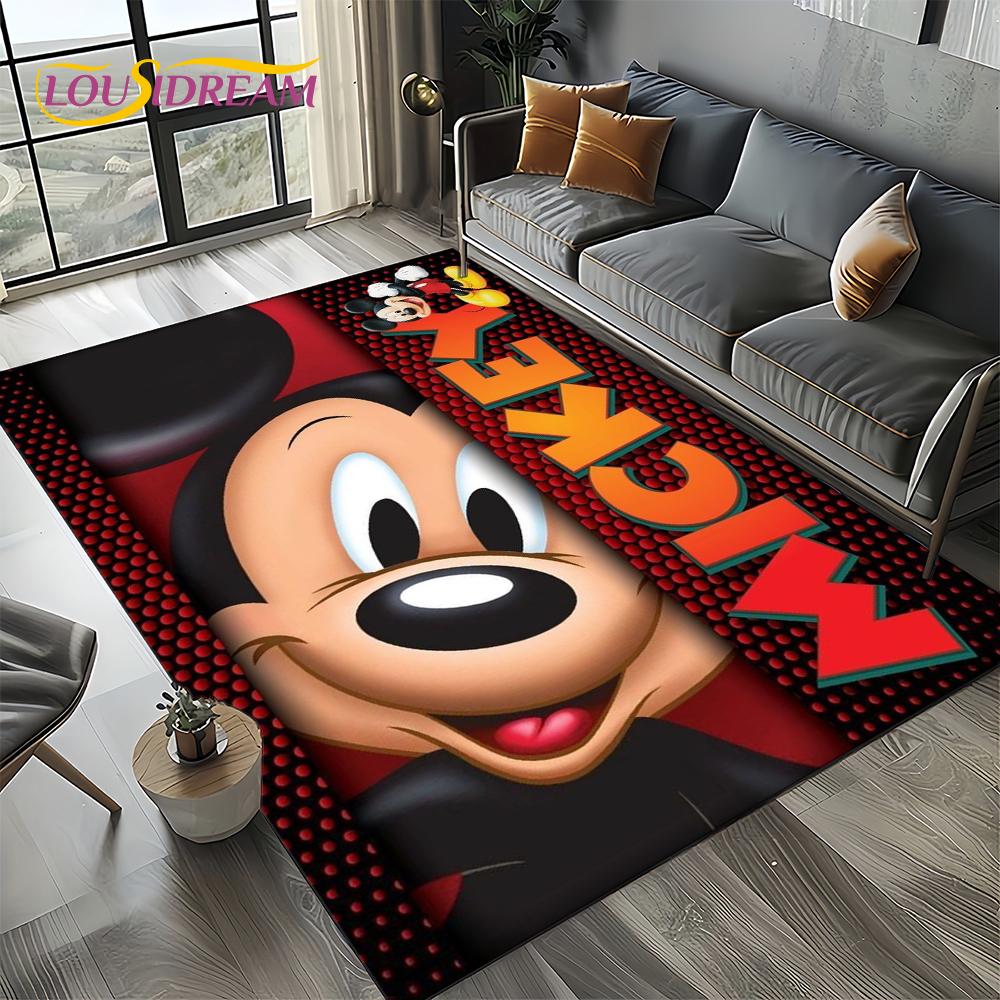 Mickey Minnie Mouse Donald Duck Cartoon Carpet Rug for Bedroom Living Room Home Sofa Decoration,kids Large Decor Floor Mat Gift