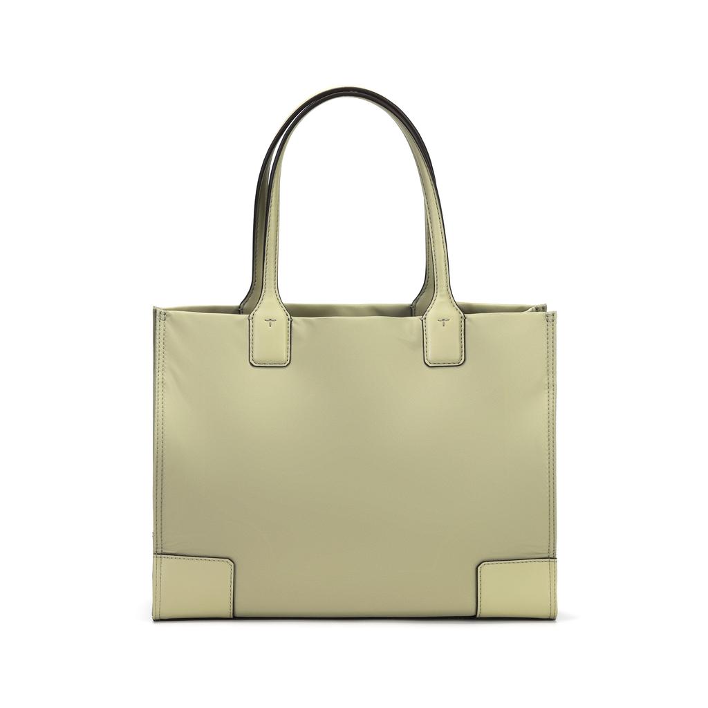 Tory Burch Ella Double T Logo Lightweight Magnetic Snap Closure Fabric And Synthetic Leather Tote Bag Women Tote Bags Olive-Green 88578-300