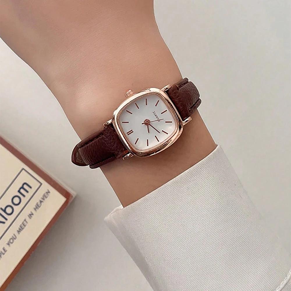 Freizeit Uhr Für Damen Mode Leder Uhren Antik Einfach Damen Quarz Armbanduhren Weibliche Uhr Geschenk Reloj Mujer