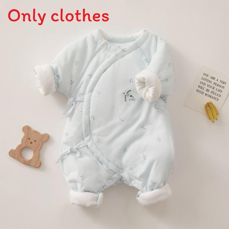 Baby Boy Girl Winter Thick Cotton Hanbok With Slipon Closure For Newborns