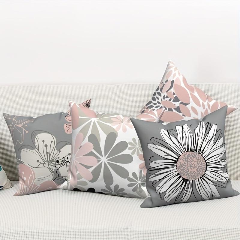 Pc Minimalist Line Art Flower Pillow Cover D DoubleSide Print Polyester Cushion Case for Home Car Interior Sofa Bedroom Decor