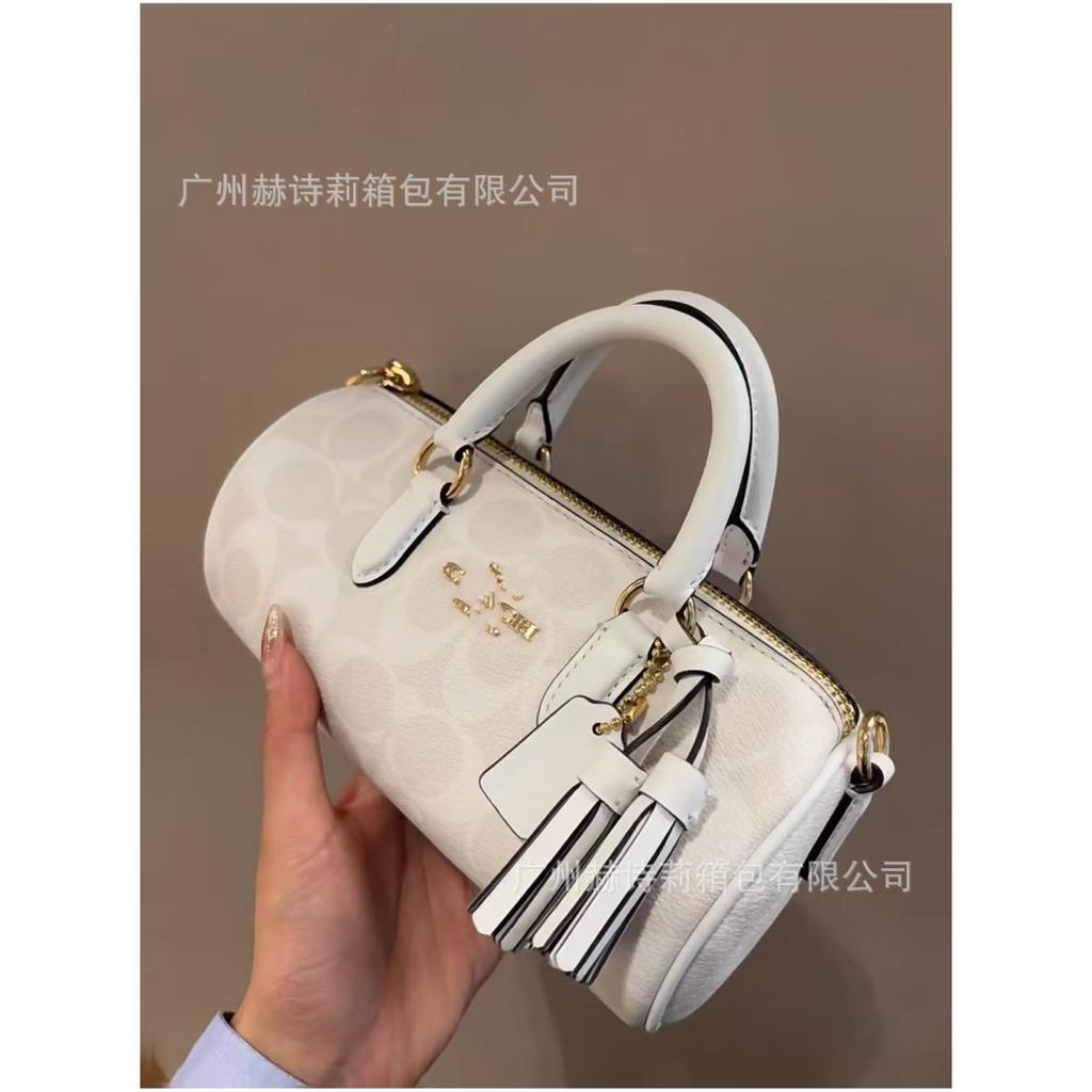 Koujia's New Lacey 19 Pen Holder Bag, European and American Retro-coated Presbyopia Shoulder Messenger Bag, Portable Cylinder Bag.