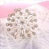 Sparkling Imitation Pearl & Rhinestone Crystal Snowflake Brooch Pin, Elegant Winter Jewelry for Women, Perfect Gift