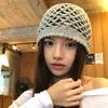 Korean version hollow pattern knitted hat women's fashion versatile atmosphere wool hat handmade crochet bag head cold hat