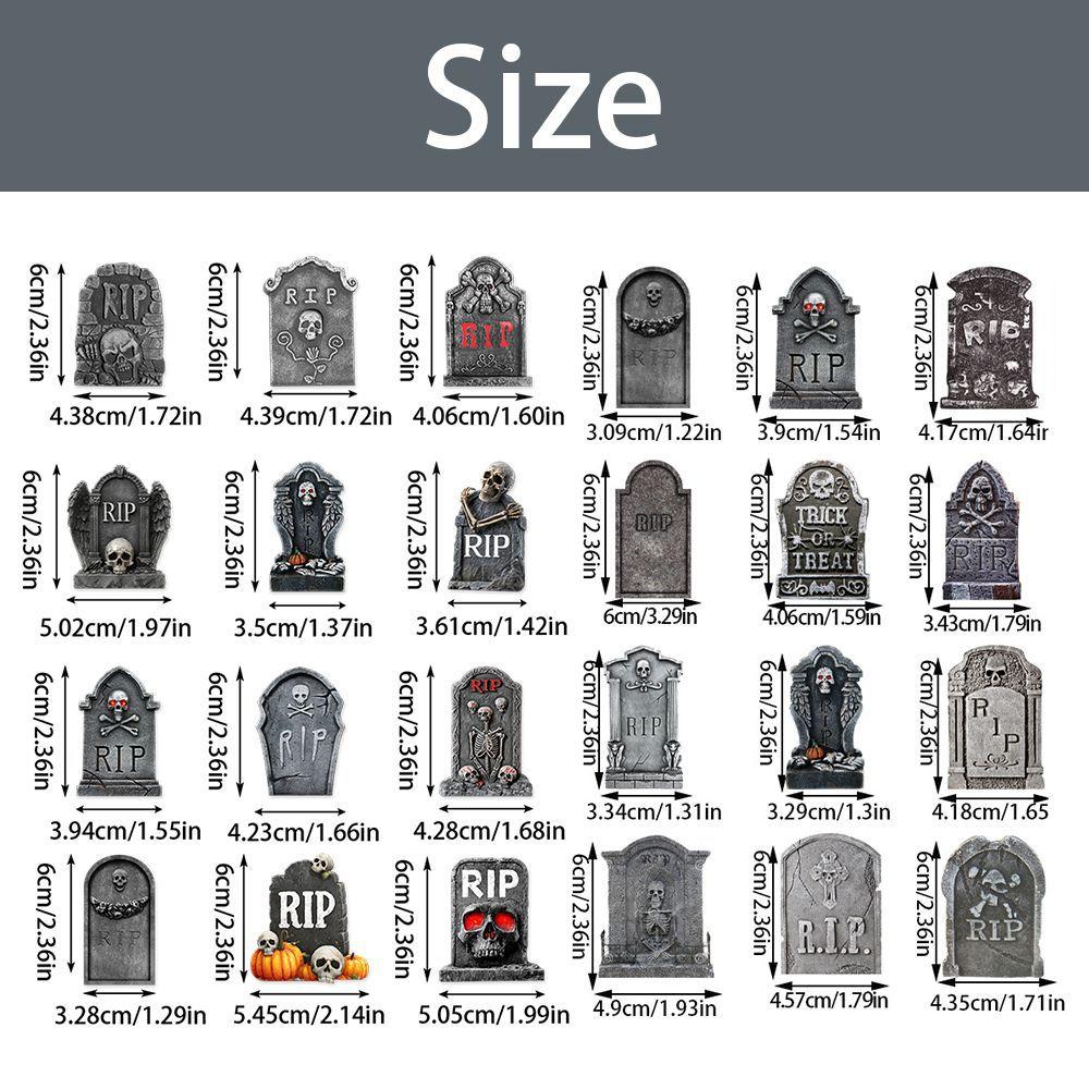 New Style, Halloween Party Decoration, Creative Tombstone Design, 24pcs, Baking Cake Small Flag, Party Decoration Plugin