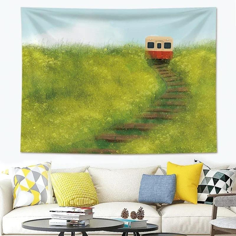 Rice Field Scenery Wall Decor Tapestry Home Living Room Tapestry