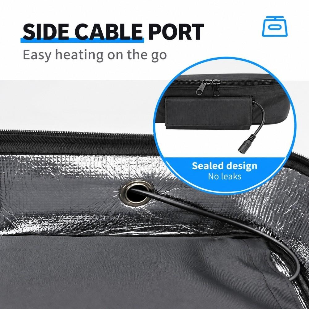 Constant Temperature Insulated Bag 70 degreeC Heated Lunch Bag Durable Car Heating Bag For Work