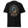 ZODIAC PISCES GOTHIC Black T-Shirt Vintage Unisex Astrology Tarot All Sizes Tee