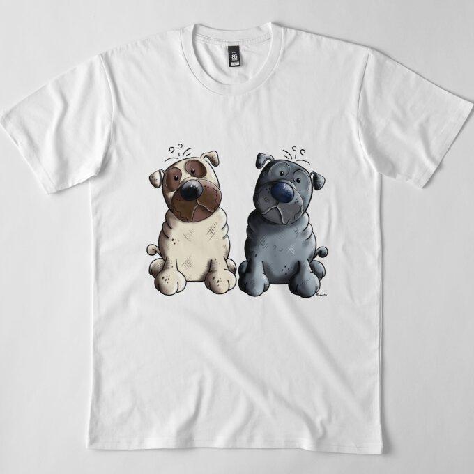 Just 2 Pugs Loving each other (unisex T-shirt) main image 0
