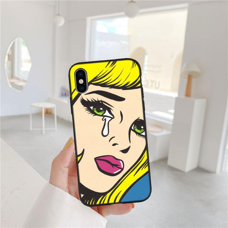 PP21 Crying Comic Girl Sad Soft Shell Phone Case for Xiaomi Poco C40 C50 C51 C55 C65 C71 C75 F3 F5 F6 F7 M2 M3 Pro Ultra