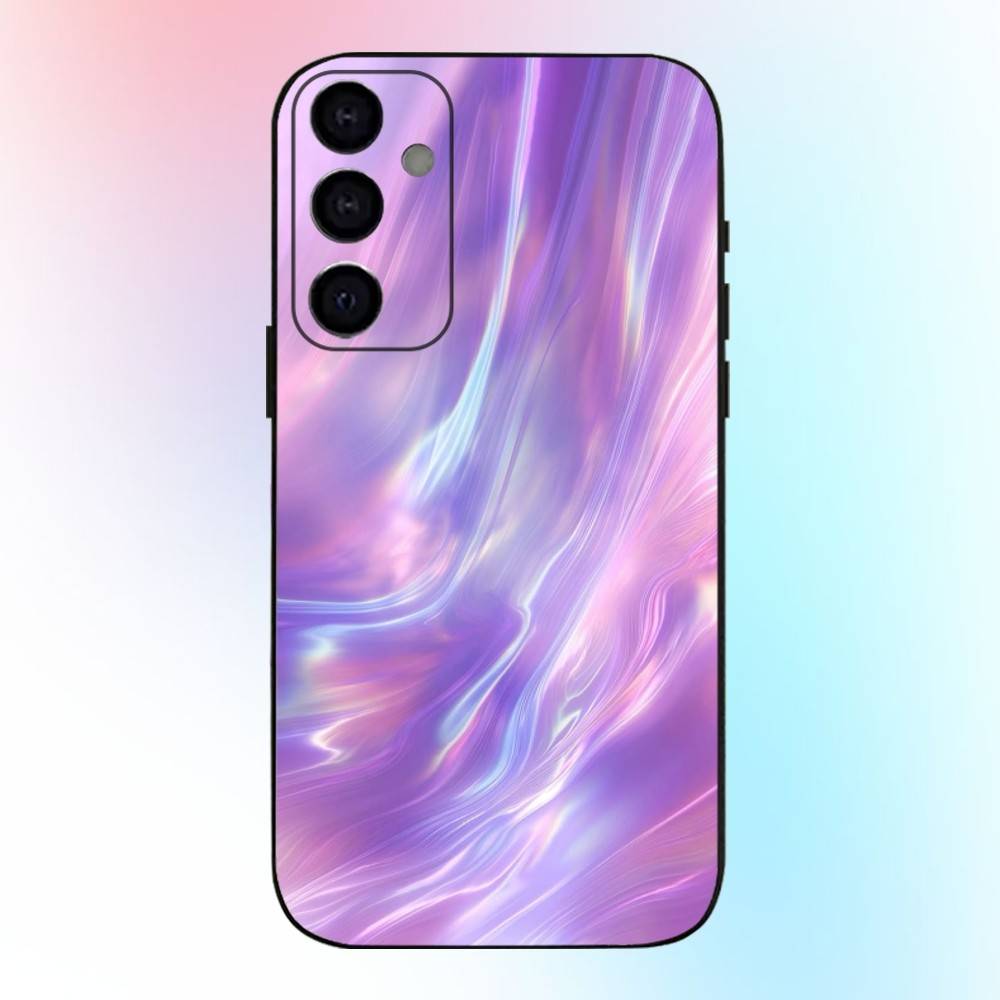 Rainbow Holographic Iridescence Phone Case For Samsung Galaxy A73,A72,A71,A70,A53,A52,A51,Others Soft Black Cover