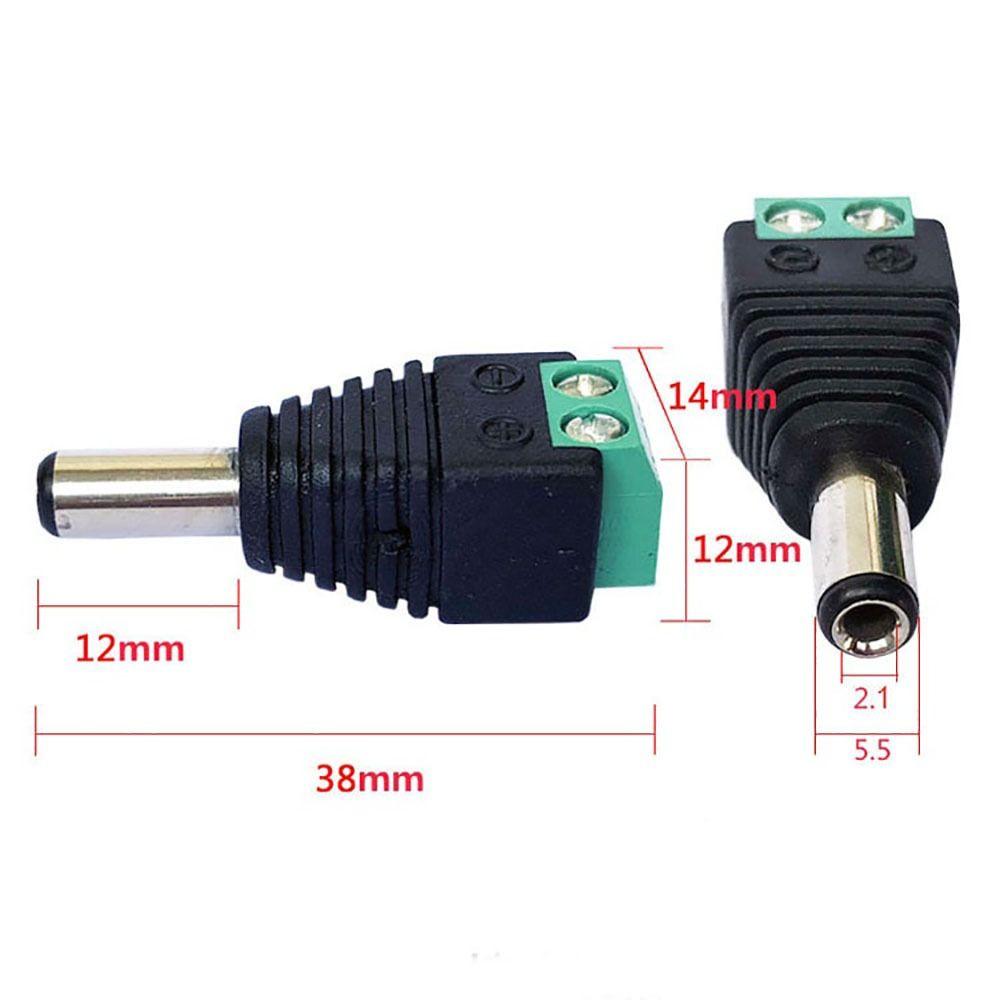 10ks 2,1 * 5,5 mm DC napájecí adaptér 12V Samec samičí zásuvka Odolný konektor Jack