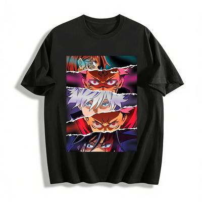 Jujutsu Kaisen Character Print Anime Casual Trendy Short Sleeve T-Shirt Pure Cotton T-shirt