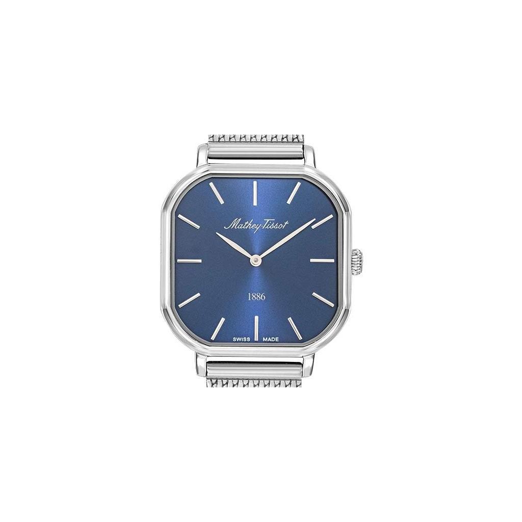 Mathey-Tissot Monsoon Square Stainless Steel Blue Dial Quartz D7917ABU Women's Watch