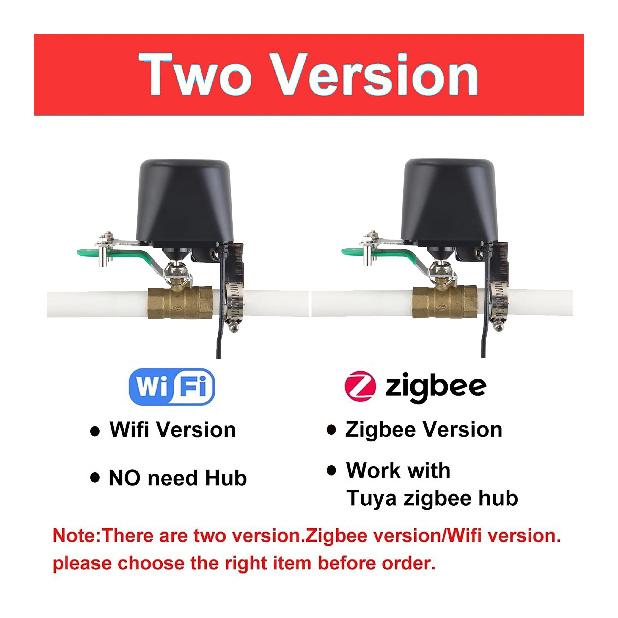 1PC/2PCS Tuya WIFI Smart Water Valve Zigbee Home Automation Control Faucet Timer Support Alice Alexa Google Assistant SmartLife