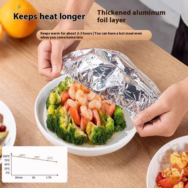 10Pcs Reusable Aluminum Foil Bowl Cover Food Grade Refrigerator Accessories Food Insulation Cover Kitchen Tools
