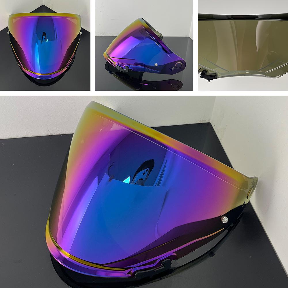 OF603 Motorcycle Helmet Visor: Compatible with OF603 Half Helmet, UV Protection, Plated Mirror Surface for Day & Night Use