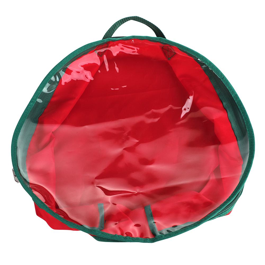 Xmas Wreath Storage Bag with Clear Window Extra Large Garland Xmas Wreath Container for Holiday