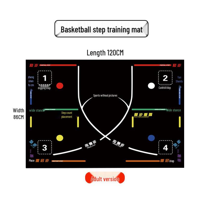 Covor de antrenament pentru baschet antiderapant, extra mare, gros, cu reducere a zgomotului – Rebound excelent și covor de cauciuc flexibil pentru joc de picioare
