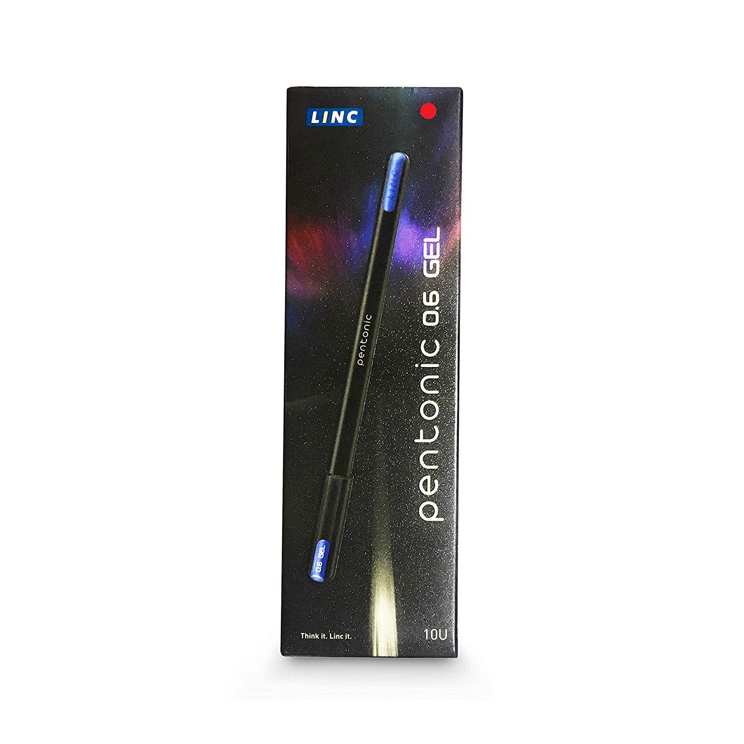 

Pentonic 0.6 mm Gel Pen Blister Pack Red Ink Black Body for Office Home & School Pack of 1 X 10pcs