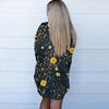Women's Fashion Casual Retro Floral Print Mid-Length Cardigan Jacket