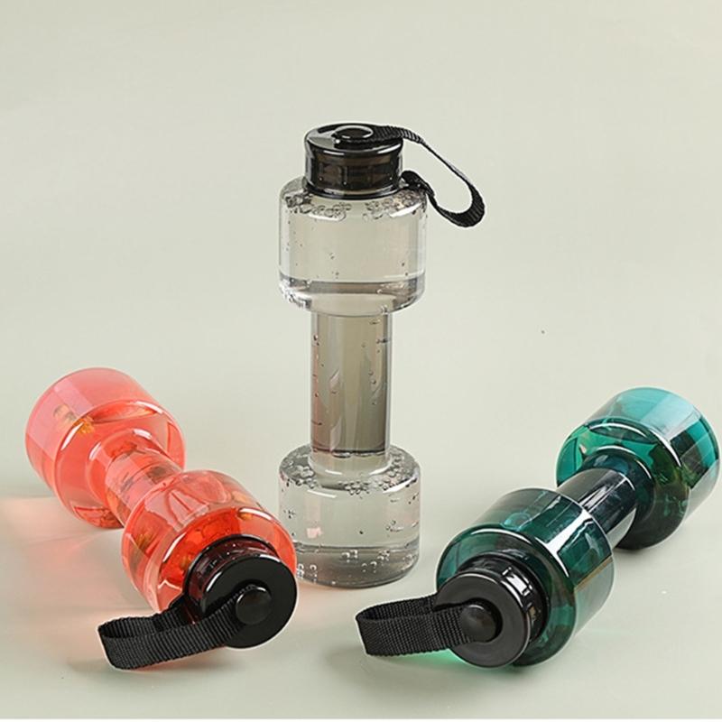 700ml Water Bottle Dumbbell Shaped Bicycles Drinking Bottle Leakproof Bottle For Gym, School, Cycling, Outdoor Sports