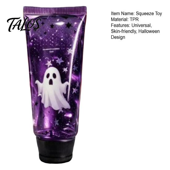 Portable Sensory Tools Halloween Toothpaste Stress Ball, Ghost Purple Starry Slow Rising Soft Tpr Decompression Fidget Toy, Squeeze for Anxiety Relief