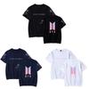 Bts Tryckt T-shirt Kortärmad Bomull Vardagskläder För Fans Mode